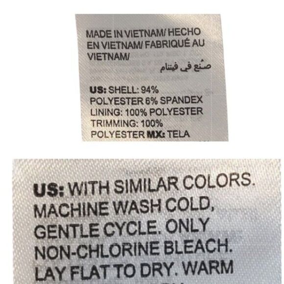 Chico's 00P / U.S. Size 2P Black Cocktail Dress Satin Trim 3/4 Sleeve Slimming - Picture 13 of 13